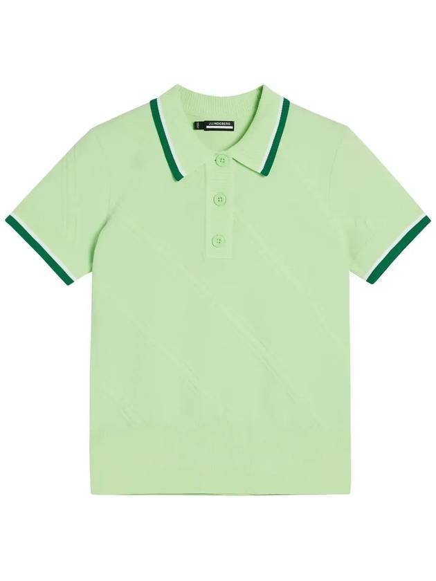 Women's Feline Golf Short Sleeve PK Shirt Green - J.LINDEBERG - BALAAN 1