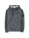 Wappen Patch Cotton Fleece Hoodie Dark Grey - STONE ISLAND - BALAAN 1