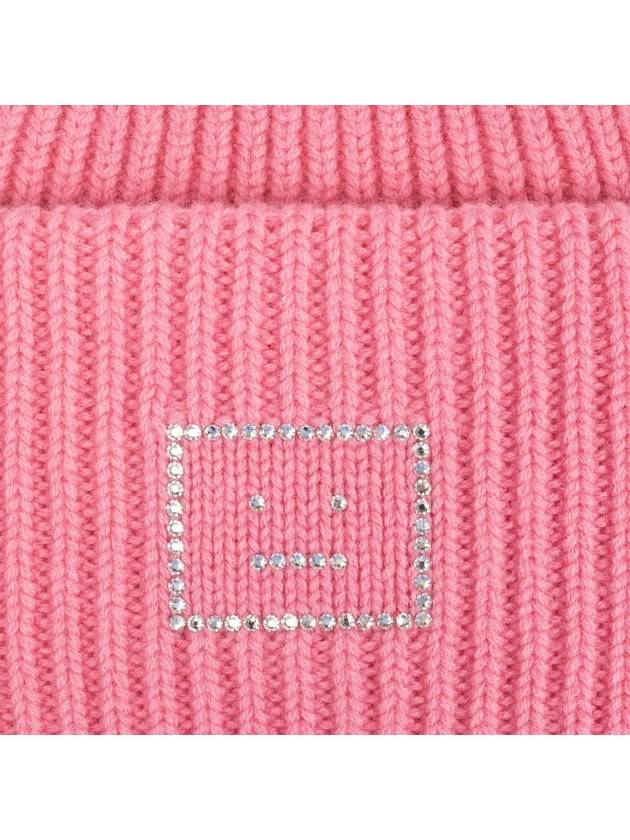 Face Applique Beanie Pink - ACNE STUDIOS - BALAAN 5