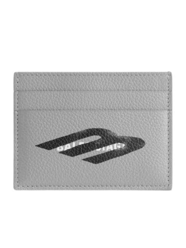 Logo Leather Card Wallet Grey - BALENCIAGA - BALAAN 1