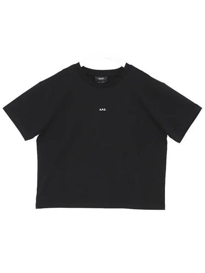 Boxy Micro Logo Short Sleeve T-Shirt Black - A.P.C. - BALAAN 2