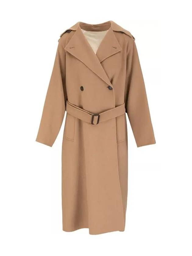 Cobalto COBALTO Belted Wool Coat Camel 2350110137 058 - MAX MARA - BALAAN 1