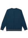 Amosa round long sleeve knit DARK BLUE MAN - MALBON GOLF - BALAAN 2