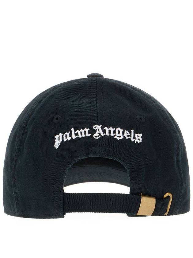 Monogram Ball Cap Black - PALM ANGELS - BALAAN 3