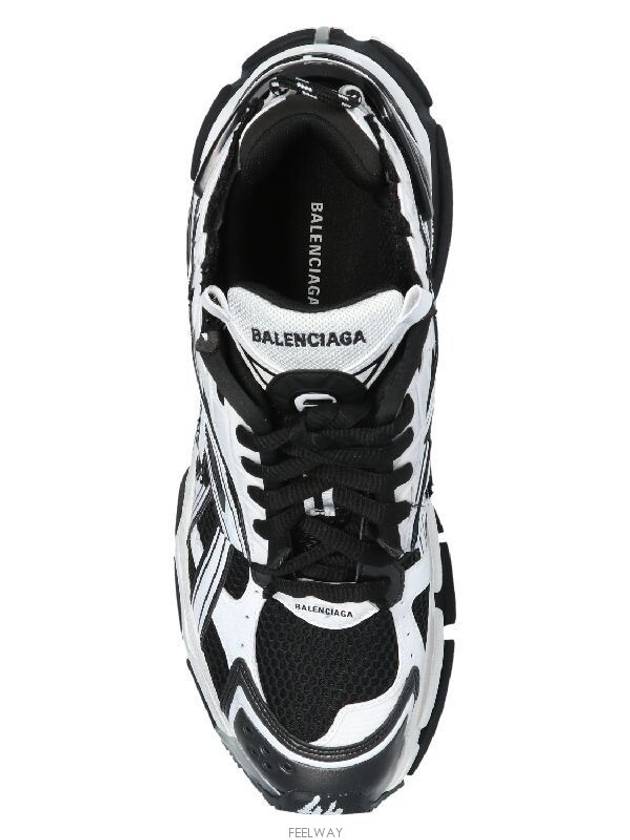 Men's Runner Sneakers White Black - BALENCIAGA - BALAAN 7