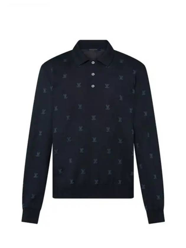 Long sleeved wool silk and cashmere blend polo 1AFYEQ - LOUIS VUITTON - BALAAN 1