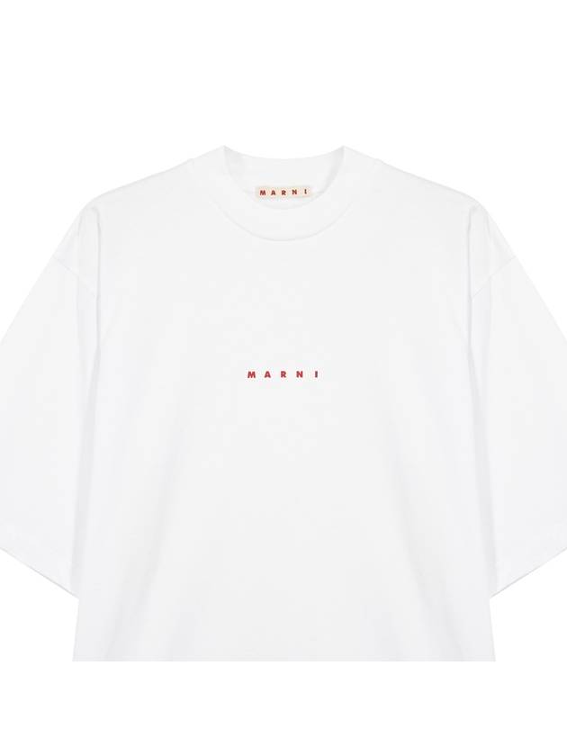 Logo Cotton Short Sleeve T-Shirt White - MARNI - BALAAN 3