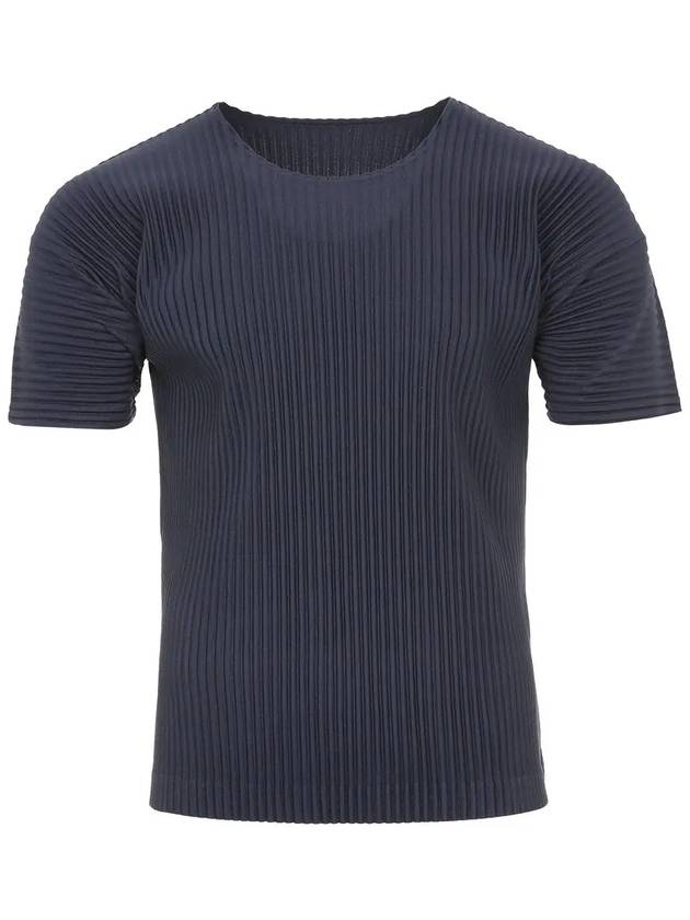 Issey Miyake Short Sleeve T Shirt HP48JK420 75 Blue - ISSEY MIYAKE - BALAAN 2