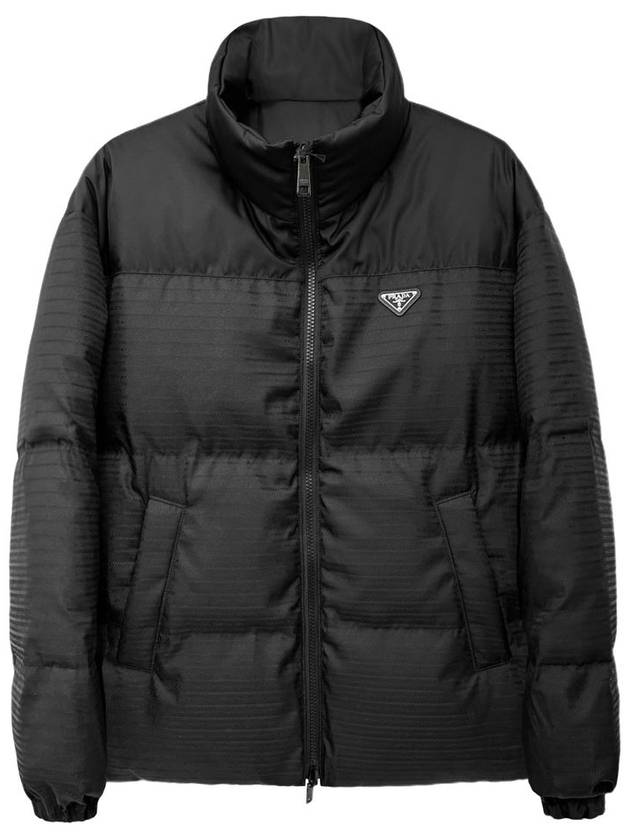 Medium-Length Re-Nylon Reversible Down Padded Jacket Black - PRADA - BALAAN 5