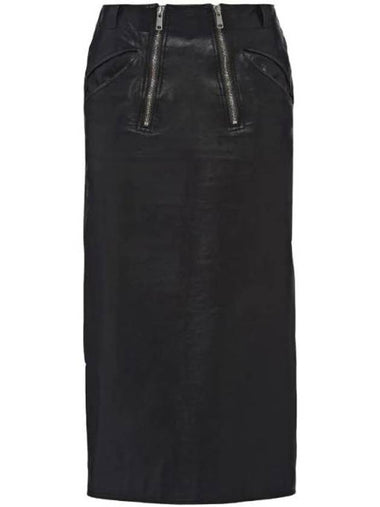 leather midi pencil skirt 51837S23113AK - PRADA - BALAAN 1