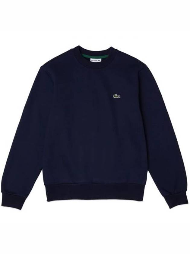 Embroidery Logo Crewneck Cotton Sweatshirt Navy - LACOSTE - BALAAN 2