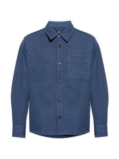 Basile Brodée Poitrine Overshirt Jacket Steel Blue - A.P.C. - BALAAN 2