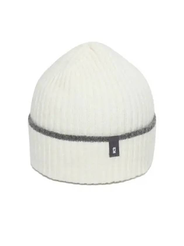 K2 Signature Wool Beanie Ivory - KATE - BALAAN 1