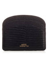 Half Moon Crocodile Pattern Card Wallet Black PXBMRF63270 - A.P.C. - BALAAN 5