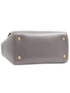 Ferragamo Purple Gray Saffiano Leather Gold Vara Ribbon Carry Small Top Handle 2WAY - SALVATORE FERRAGAMO - BALAAN 3