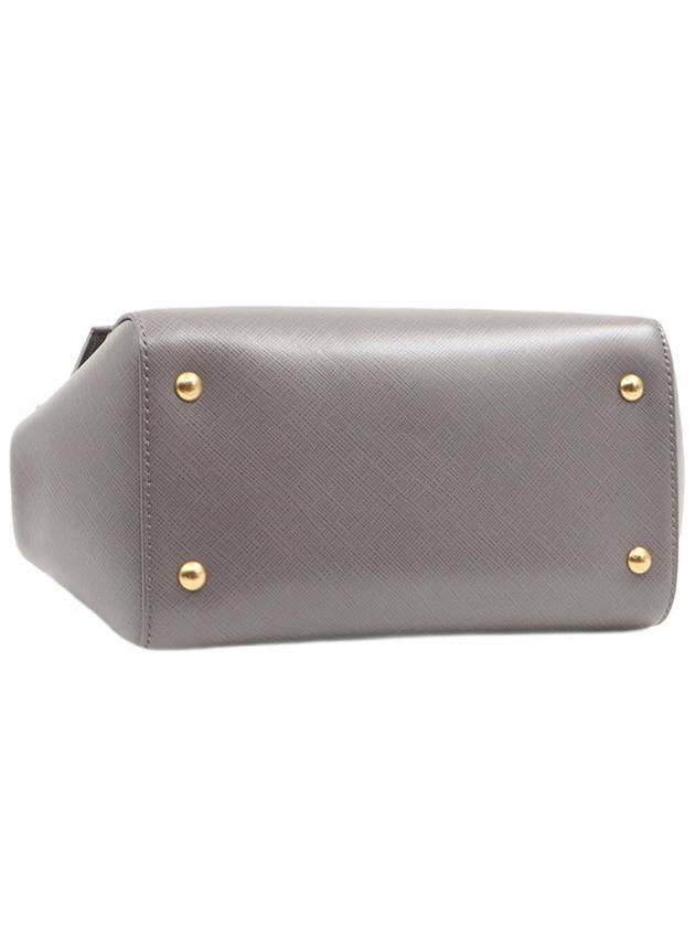 Ferragamo Purple Gray Saffiano Leather Gold Vara Ribbon Carry Small Top Handle 2WAY - SALVATORE FERRAGAMO - BALAAN 3