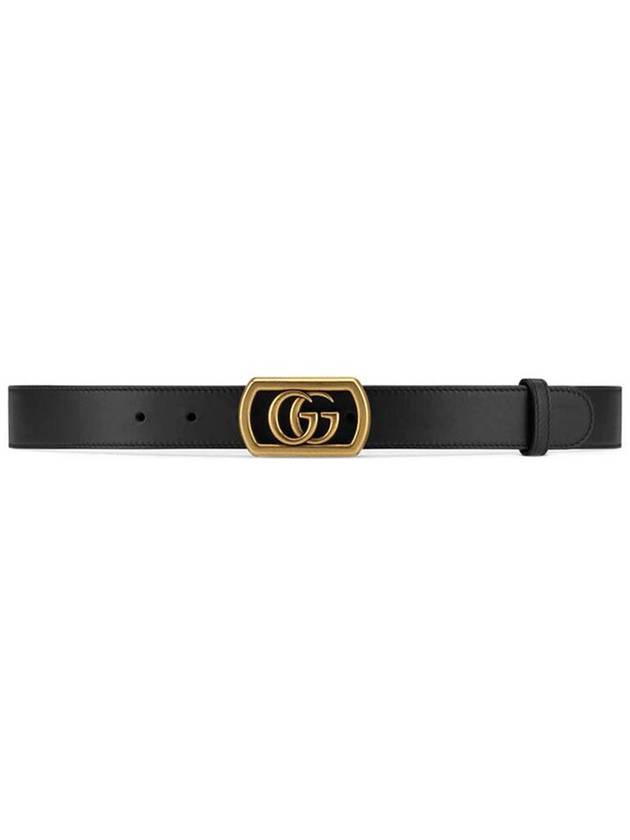 Frame Double G Buckle Belt Black - GUCCI - BALAAN.