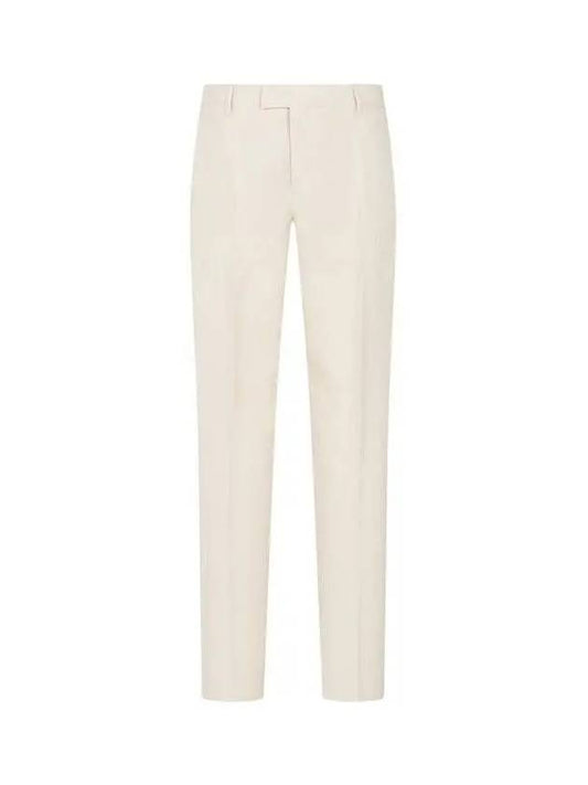 Unfoot hook tapered linen pants light beige 270377 - PAUL SMITH - BALAAN 1