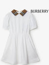 Kids Vintage Check Collar Dress White - BURBERRY - BALAAN 3