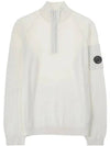 Lens Wappen Half Zip Anorak White - CP COMPANY - BALAAN.