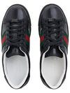 Men's Ace GG Crystal Canvas Low Top Sneakers Black - GUCCI - BALAAN 7