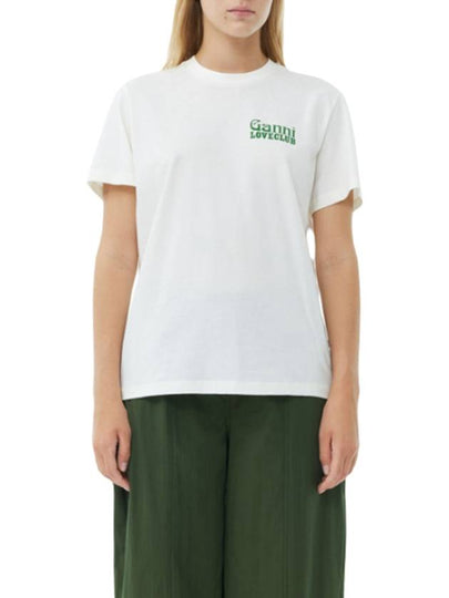 Love Club Organic Cotton Short Sleeve T-Shirt White - GANNI - BALAAN 2