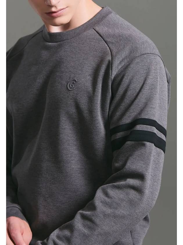 Men s sleeve color combination round Nagrang long t shirt dark gray - CLEVELAND GOLF - BALAAN 3