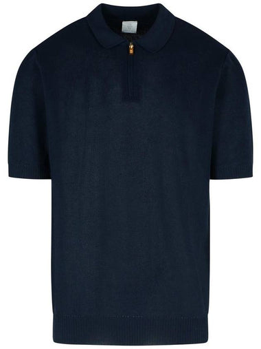 Eleventy Polo Shirt In Blue Cotton - ELEVENTY MILANO - BALAAN 1