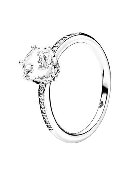 Clear Sparkling Crown Ring Silver - PANDORA - BALAAN 1