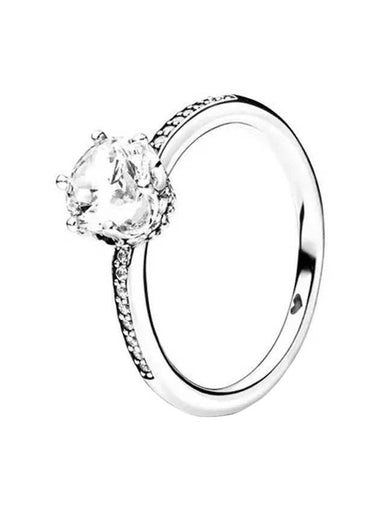 Clear Sparkling Crown Ring Silver - PANDORA - BALAAN 1