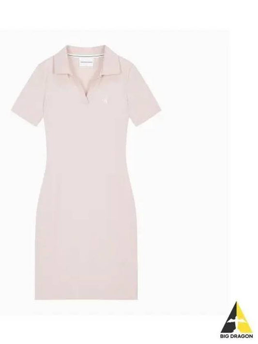 JEANS Women s Pink Polo Collar Lip Dress J223724 TF6 - CALVIN KLEIN - BALAAN 1