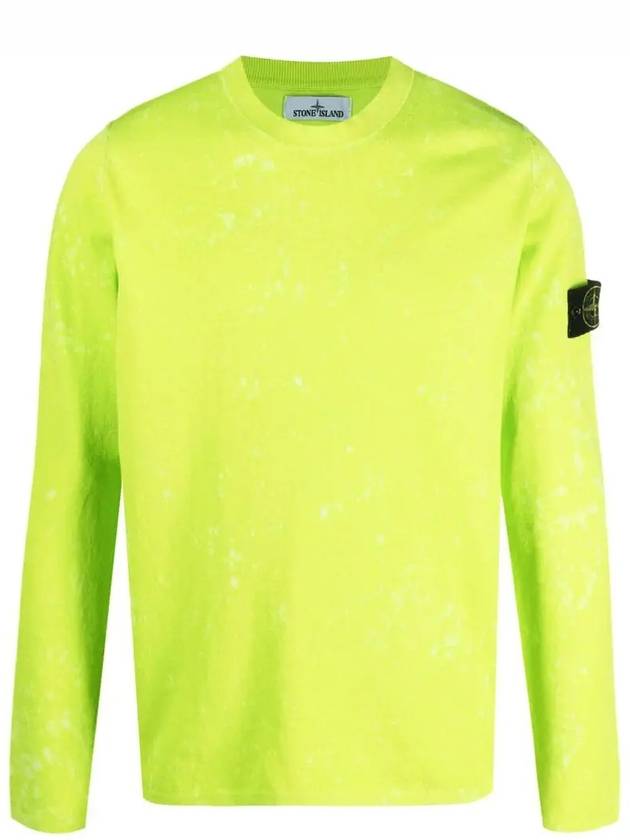 Off-Dye OVD Treatment Long Sleeve T Shirt Lemon - STONE ISLAND - BALAAN 3