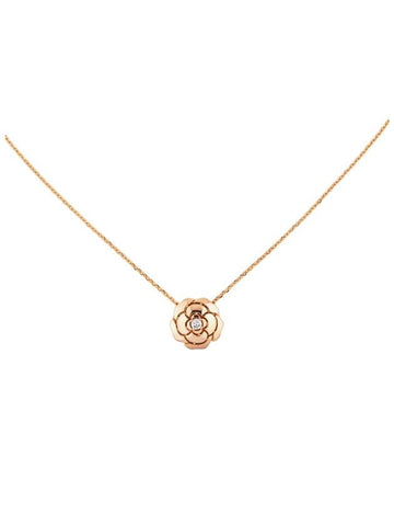 EXTRAIT DE CAMELIA necklace 18K pink gold and diamonds J11660 - CHANEL - BALAAN 1