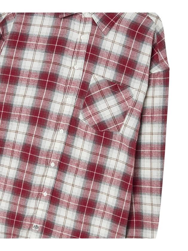 Overfit tartan check shirt Red - THE GREEN LAB - BALAAN 10