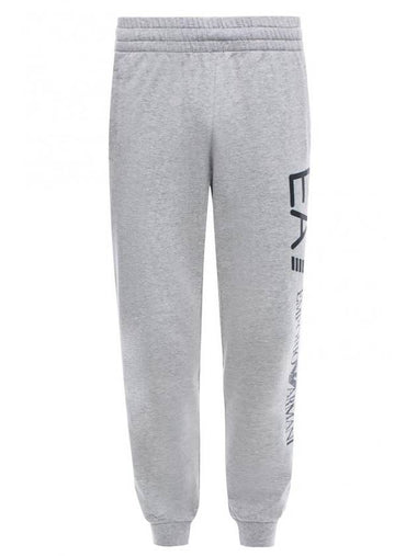 Men's Logo Cotton Track Pants Grey - EMPORIO ARMANI - BALAAN 1