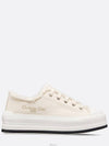 Walk'n Platform Cotton Canvas Low Top Sneakers Beige - DIOR - BALAAN 3