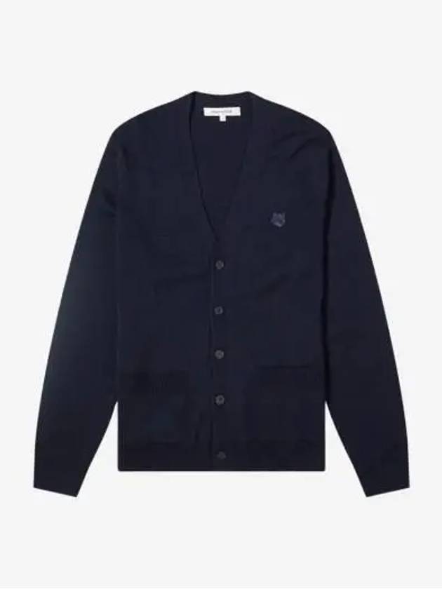 Bold Fox Head Patch Regular Cardigan Navy - MAISON KITSUNE - BALAAN 3