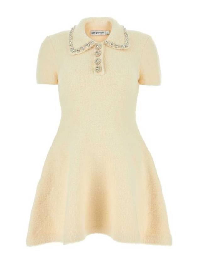 24 CREAM SOFT KNIT MINI DRESS RS24129SC - SELF PORTRAIT - BALAAN 2