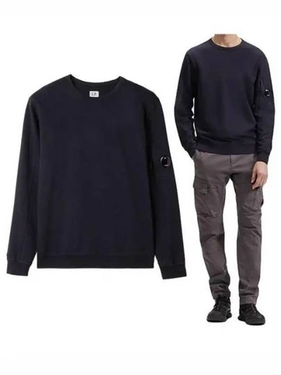 Lens Wappen Light Fleece Sweatshirt Navy - CP COMPANY - BALAAN 2