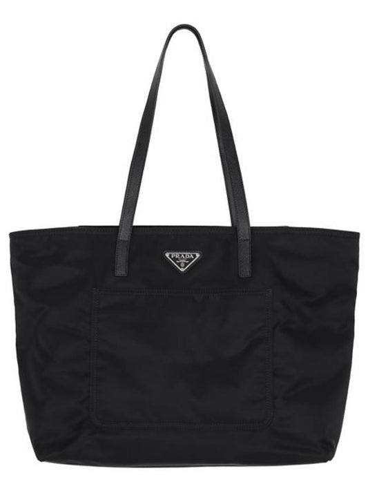 Black Triangle Logo Re Nylon Shopper Bag 1BG052 R064 F0002 00439 - PRADA - BALAAN 1