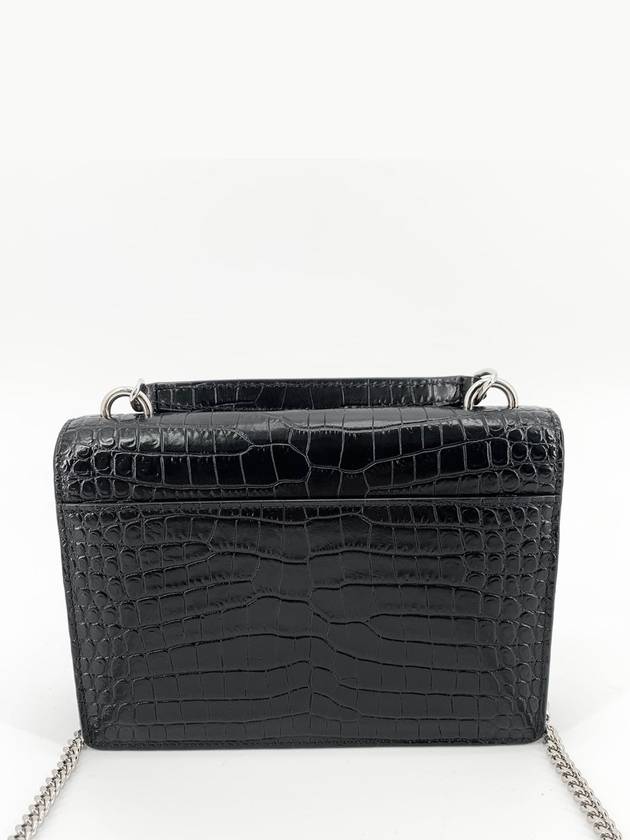 Crocodile Sunset Chain Cross Bag Small 533026 - SAINT LAURENT - BALAAN 3