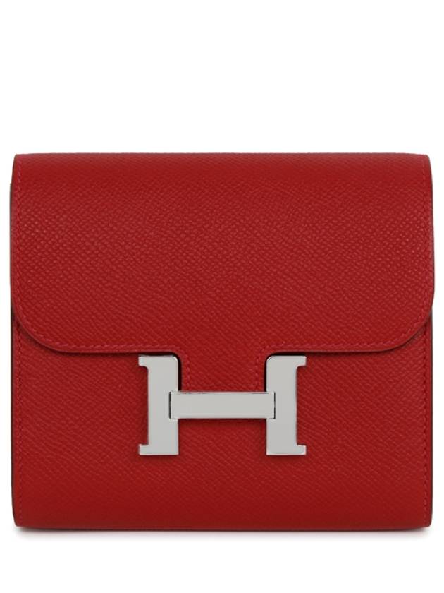 Rouge Tomato Constance Absong Wallet Bag C engraved - HERMES - BALAAN 1