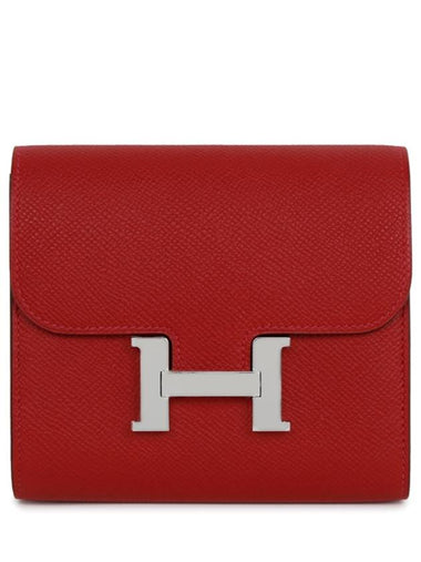 Rouge Tomato Constance Absong Wallet Bag C engraved - HERMES - BALAAN 1