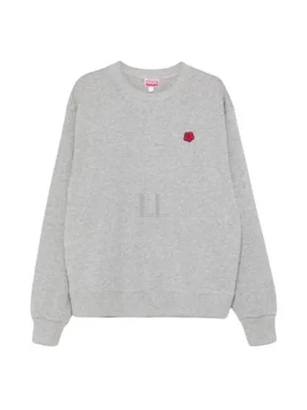 Boke Flower Embroidery Crew Neck Cotton Sweatshirt Grey - KENZO - BALAAN 2