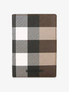 Checked Leather Card Wallet Dark Birch Brown - BURBERRY - BALAAN 3