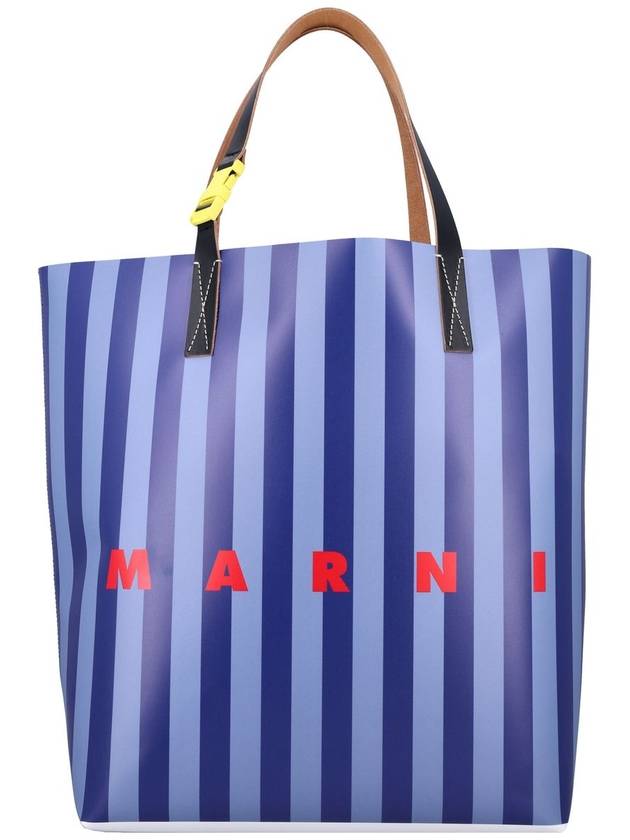 Striped Tribeca shopping bag - MARNI - BALAAN 1