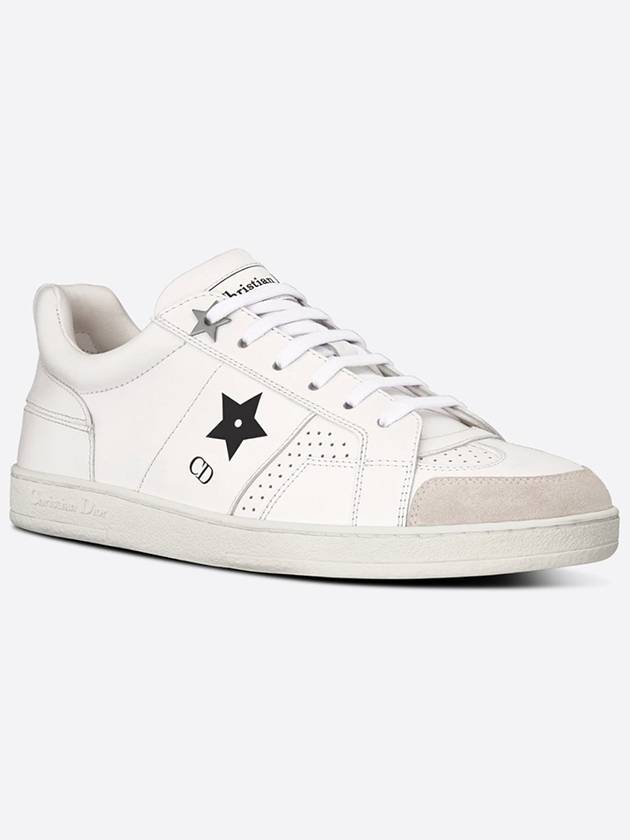 Star Leather Low Top Sneakers White - DIOR - BALAAN 3