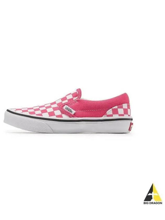 KIDS Classic Slip On Color THEORY Checkerboard Honeysuckle VN000CYGCHL1 - VANS - BALAAN 1