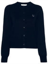 Bold Fox Head Patch Regular Cardigan Navy - MAISON KITSUNE - BALAAN 2