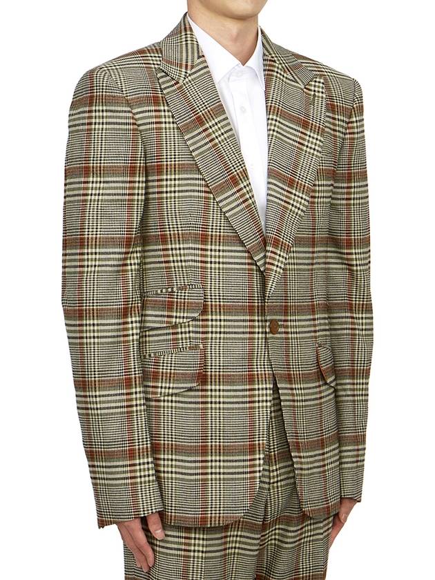 Men's Check Jacket Beige - VIVIENNE WESTWOOD - BALAAN 4